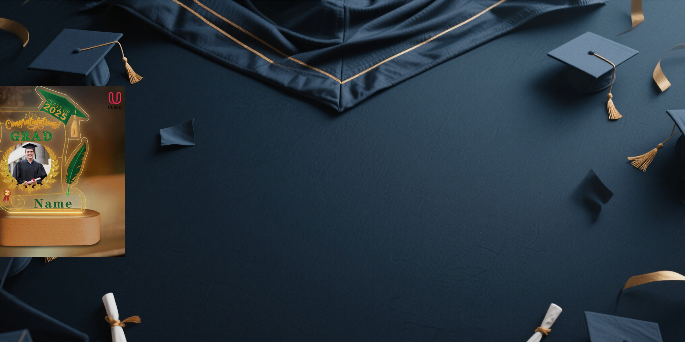 【UUBAO】2025 Graduation Customizable Photo & Name Night Light: A Perfect Gift