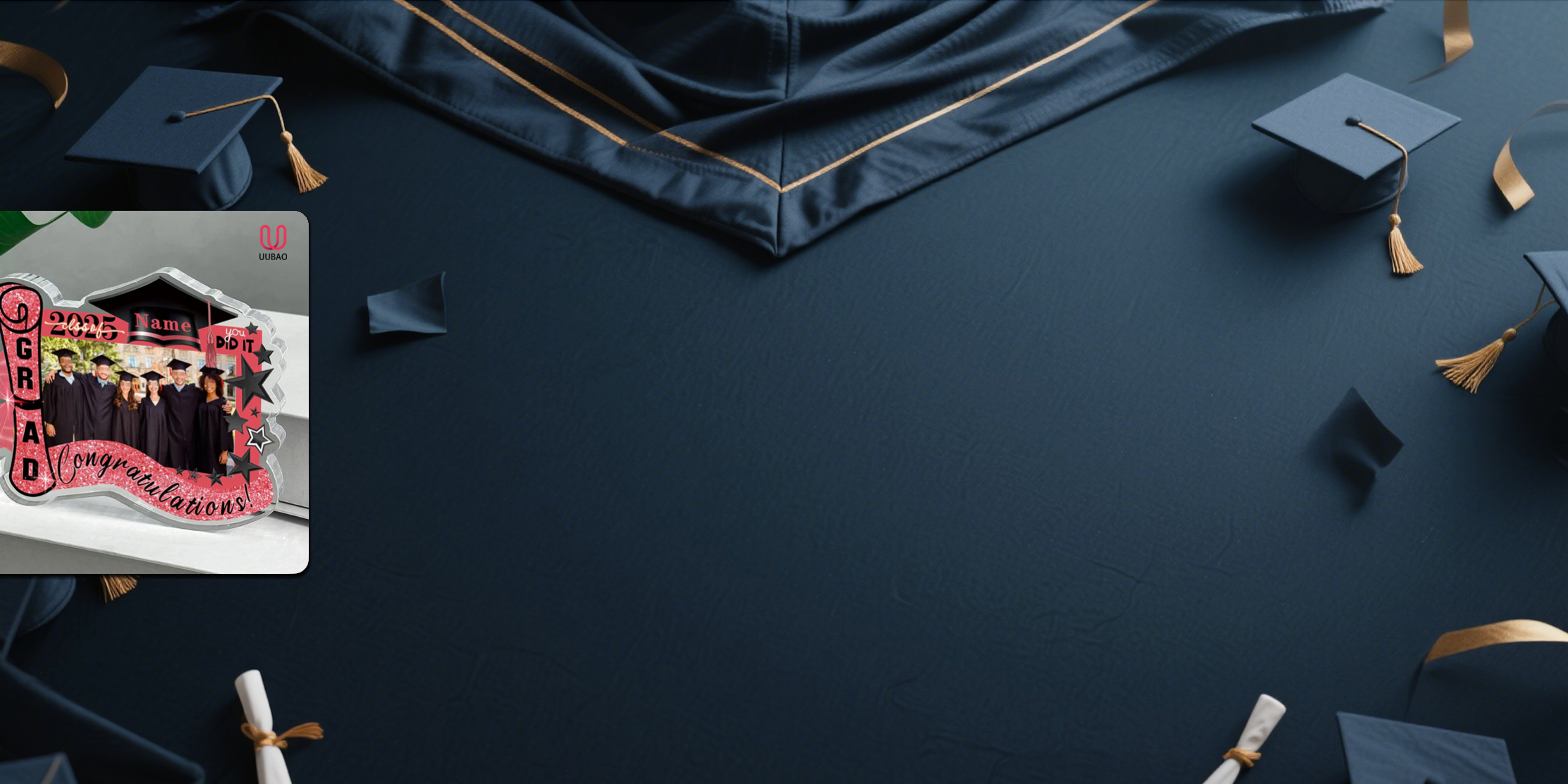 【UUBAO】2025 Customizable Photo and Name Graduation Acrylic Plaque: A Cherished Keepsake