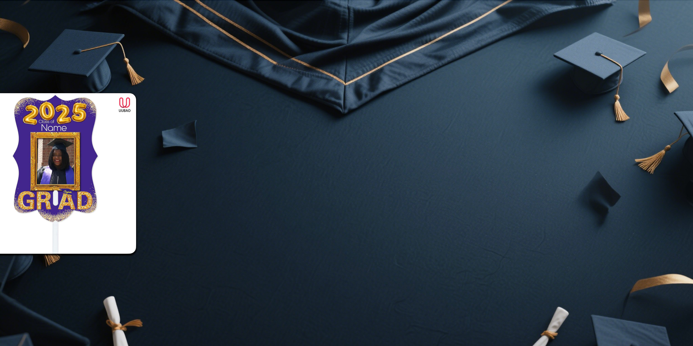 【UUBAO】Customizable Photo and Name Graduation Fans for the Class of 2025: A Must-Have for Your Big Day!