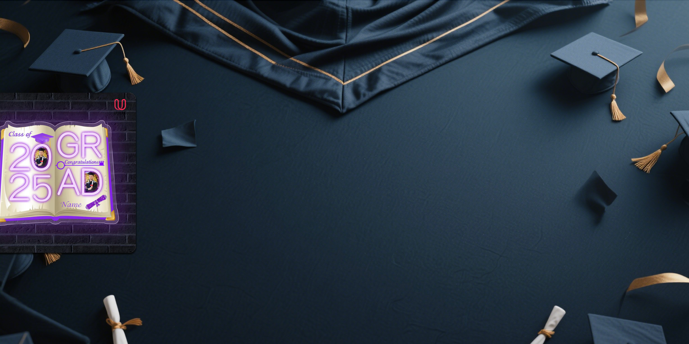 【UUBAO】Customizable Photo and Name 2025 Graduation Neon Sign: A Unique Keepsake