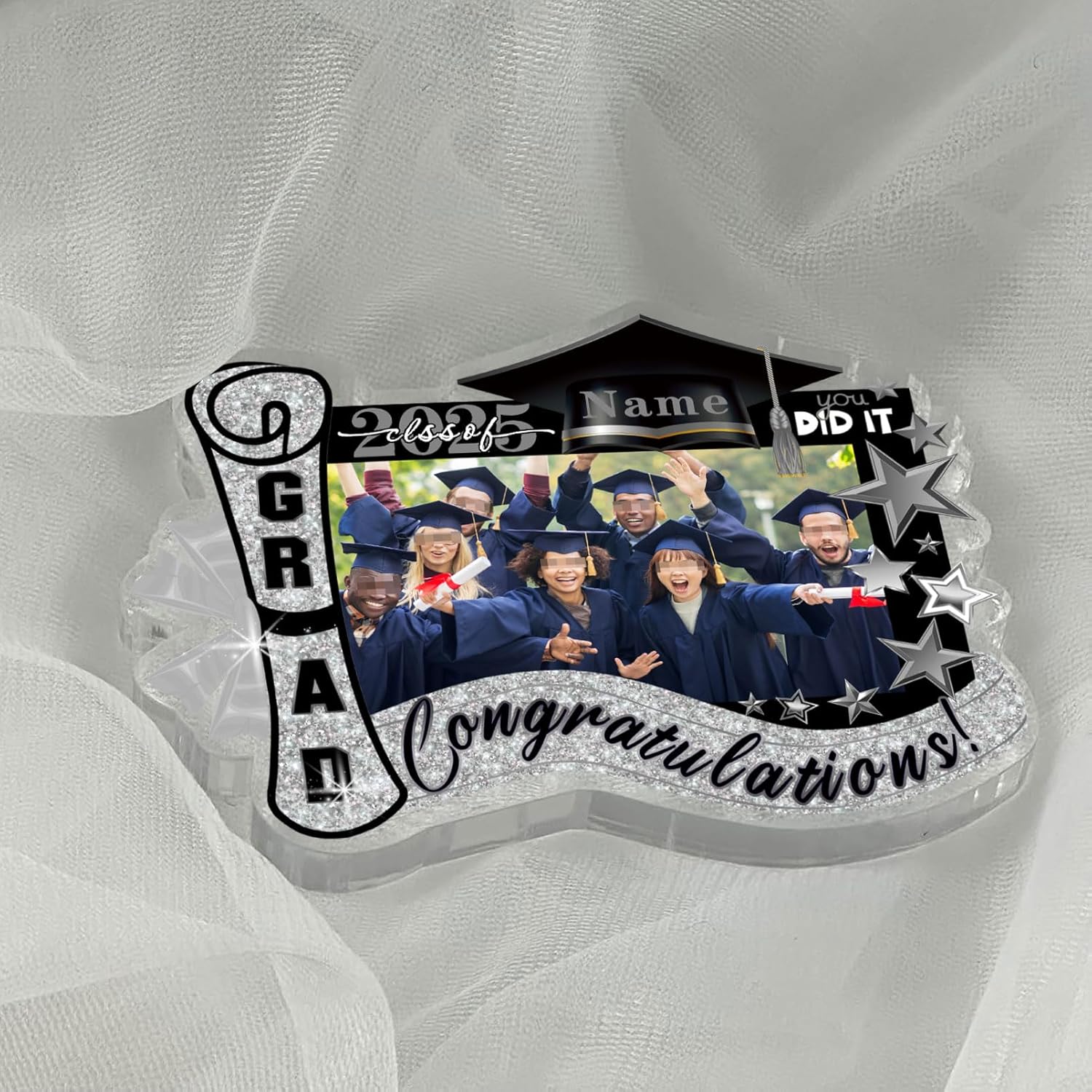 【UUBAO】Celebrate 2025 Graduation with a Personalized Touch: Customizable Photo and Name Acrylic Plaque