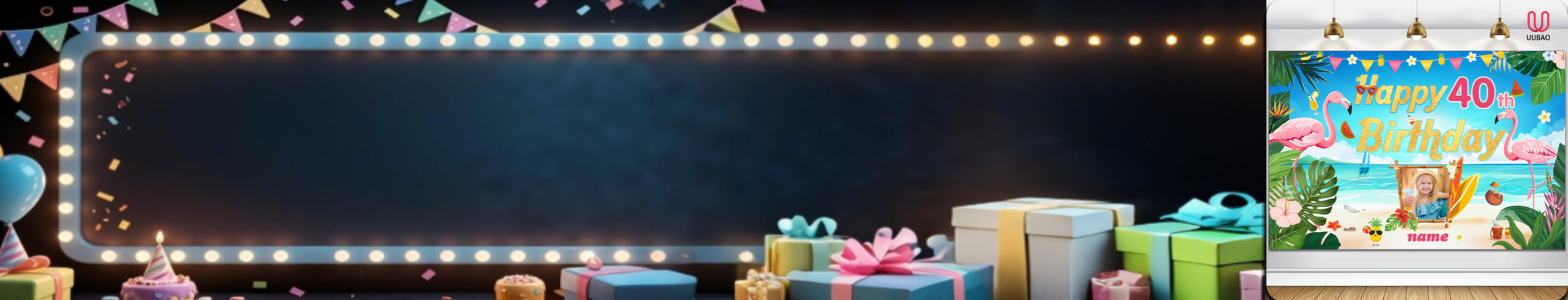 【UUBAO】Customizable Name and Photo Birthday Banners: Make Your Celebrations Unforgettable