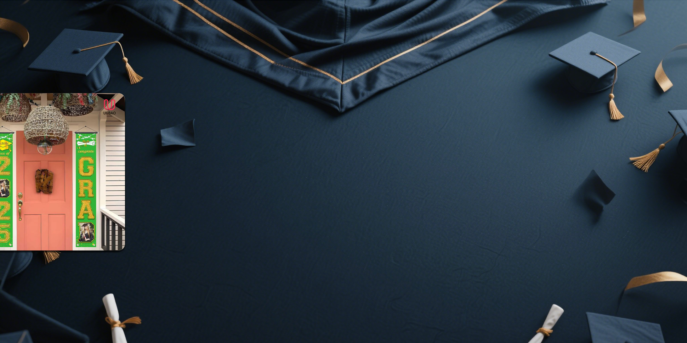 【UUBAO】2025 Graduation Banners: Customize with Photos and Names for Unforgettable Celebrations