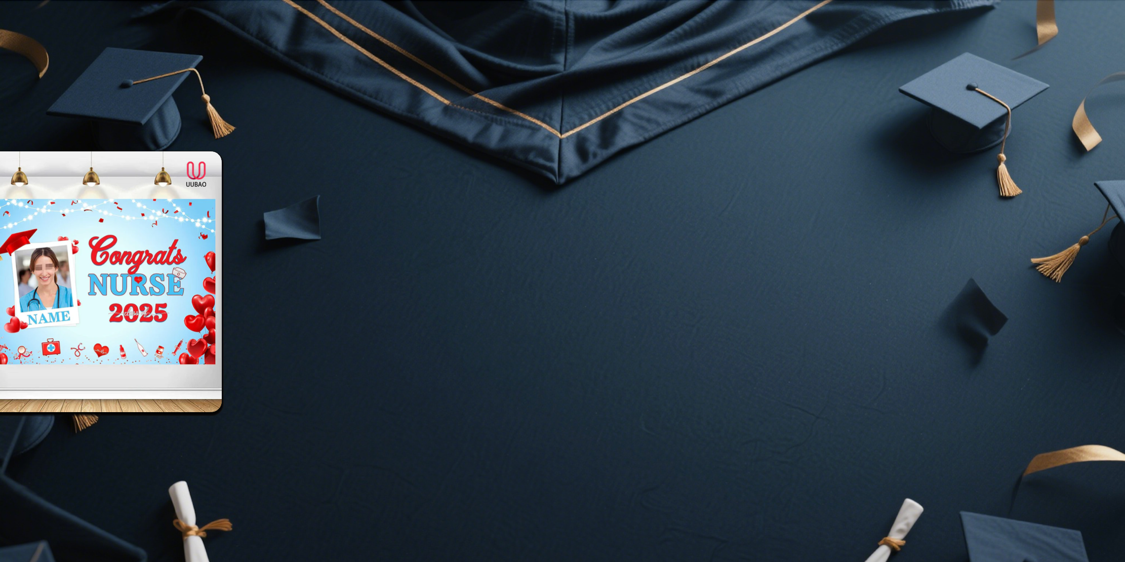 【UUBAO】Customizable 2025 Graduation Banners: Add Photos and Names for a Personal Touch!