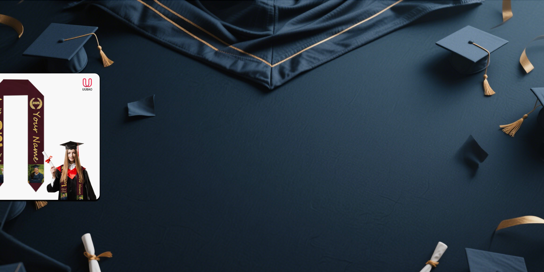 【UUBAO】Customizable Photo & Name Graduation Stole for Class of 2025: A Unique Commemoration