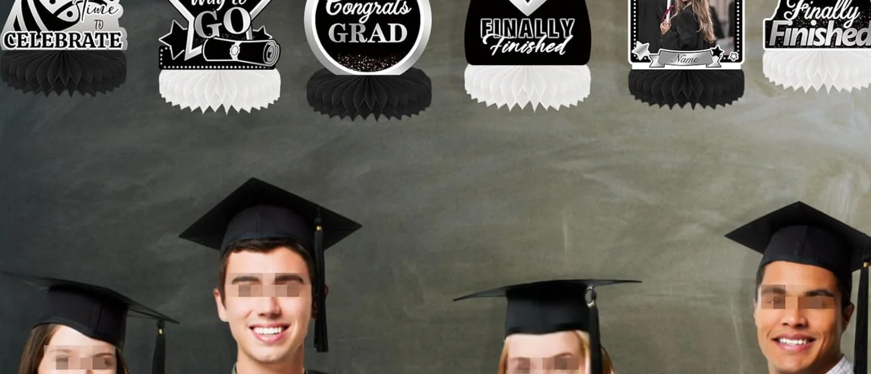 Personalize Your 2025 Graduation: Custom Photo & Name Honeycomb Decorations