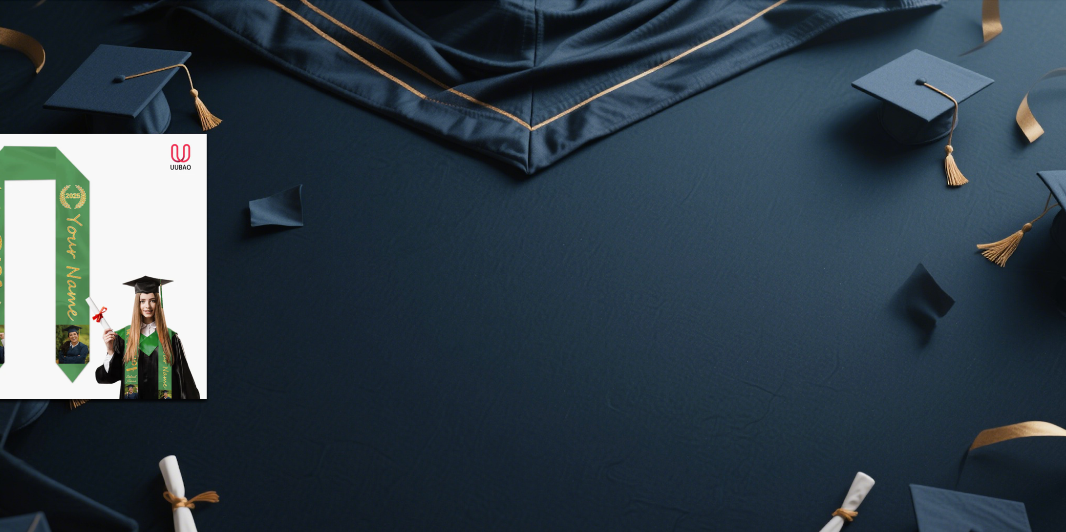 【UUBAO】Personalized Photo and Name Graduation Stole for the Class of 2025: A Unique Commemoration