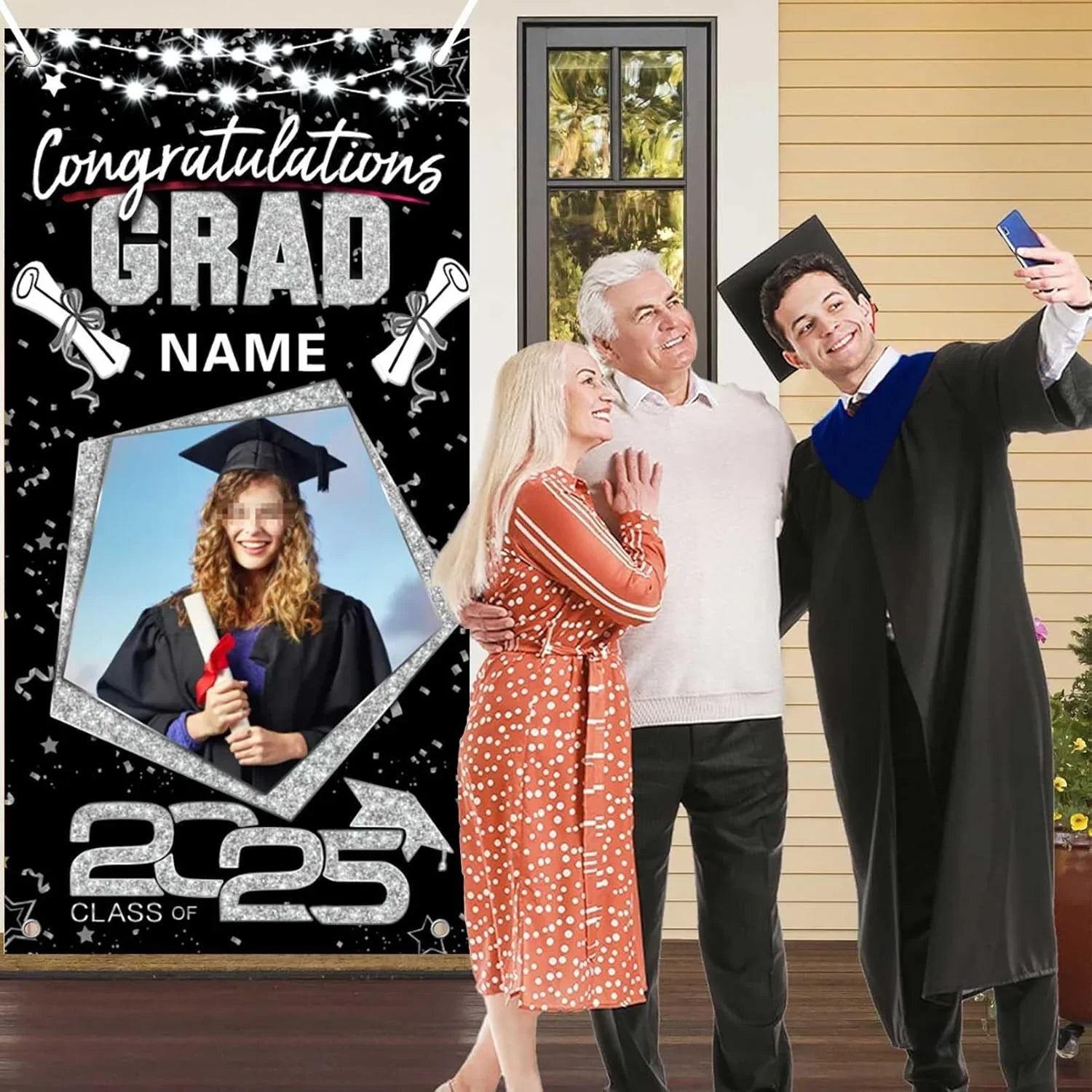 Customizable Photo and Name Graduation Banners for the Class of 2025: A Must-Have for Your Grad Party!