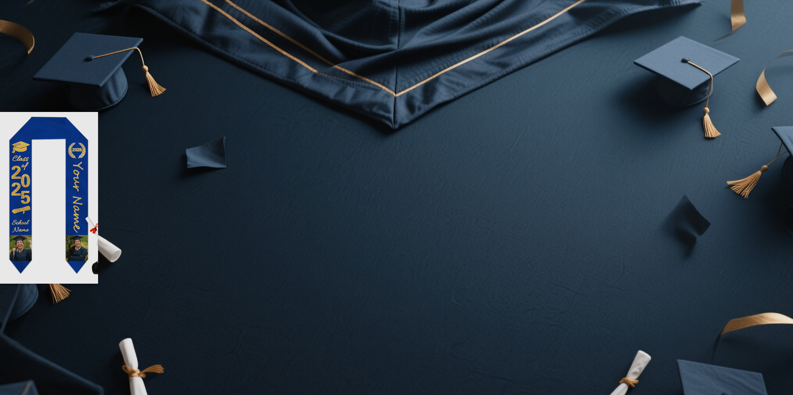 Unleash Your Graduation Style with Personalized Photo Name Graduation Shawls for the Class of 2025