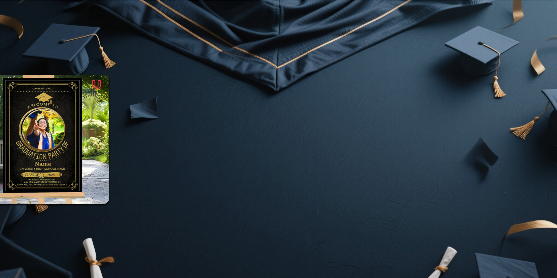 【UUBAO】Customized Photo and Name Graduation Welcome Sign for 2025: A Perfect Party Essential