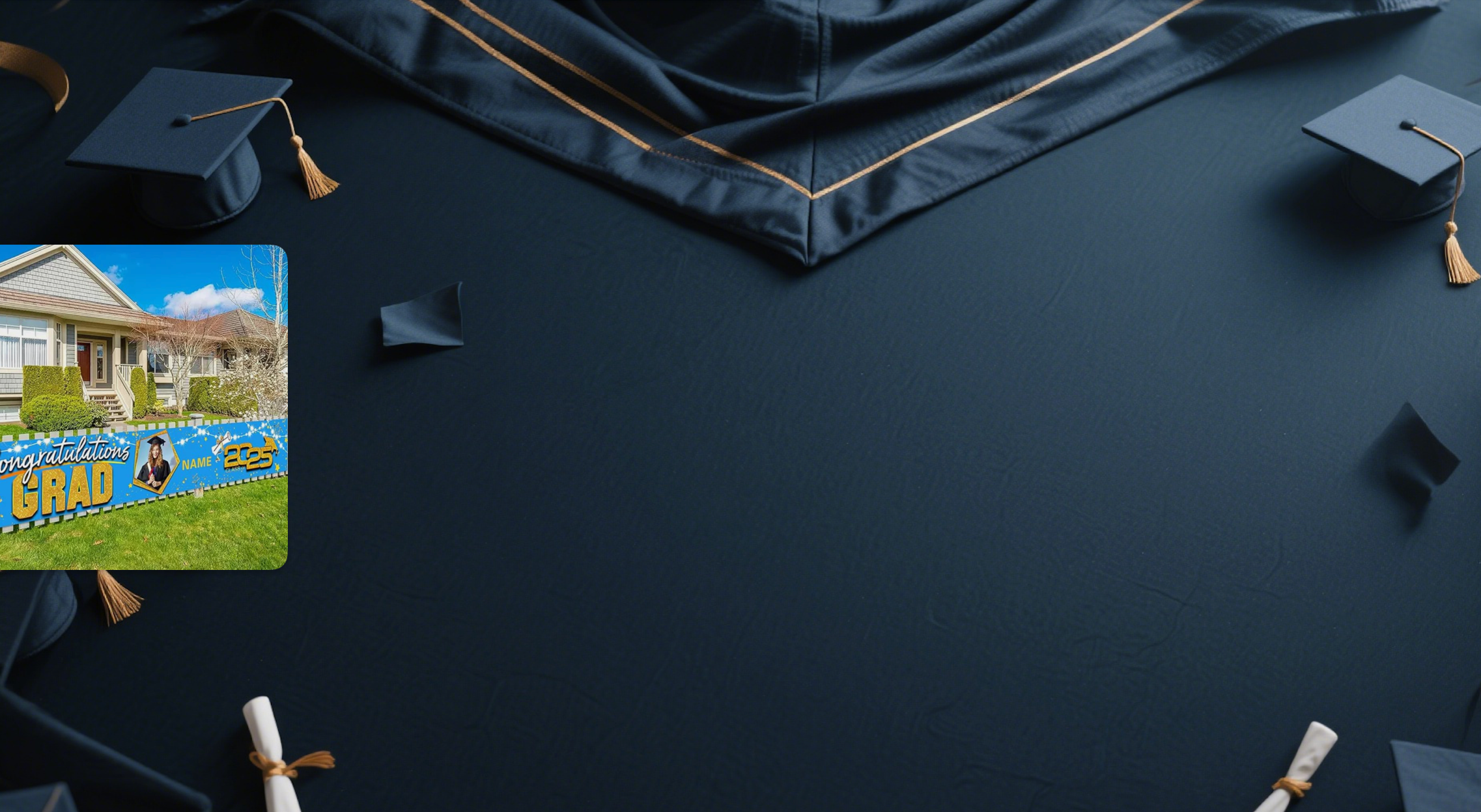 【UUBAO】2025 Graduation Banners: Customize with Photos and Names!