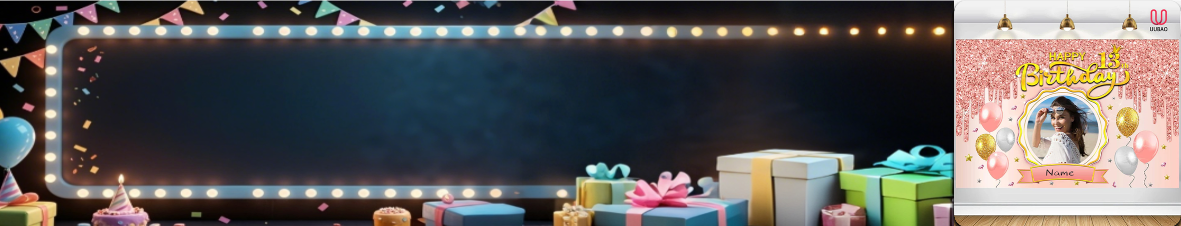 【UUBAO】Customizable Name & Photo Happy Birthday Banners: The Perfect Party Essential