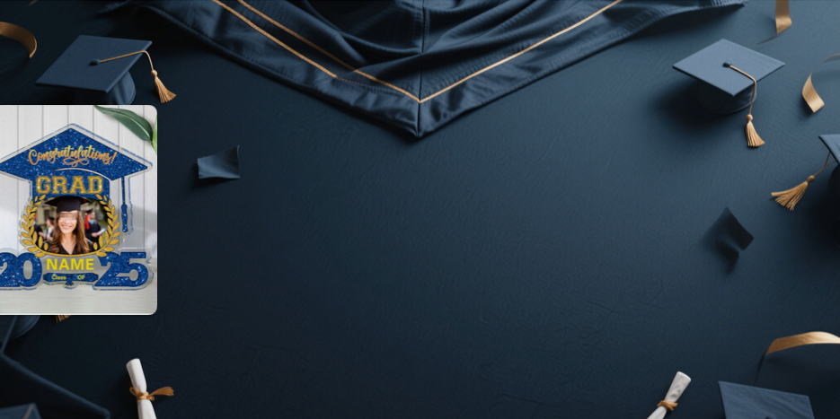 【UUBAO】Celebrate 2025 Graduation with a Personalized Touch: Customizable Photo and Name Acrylic Plaque