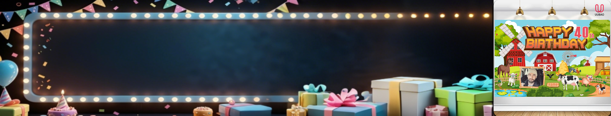 【UUBAO】Customizable Name and Photo Birthday Banners: The Perfect Party Decor!