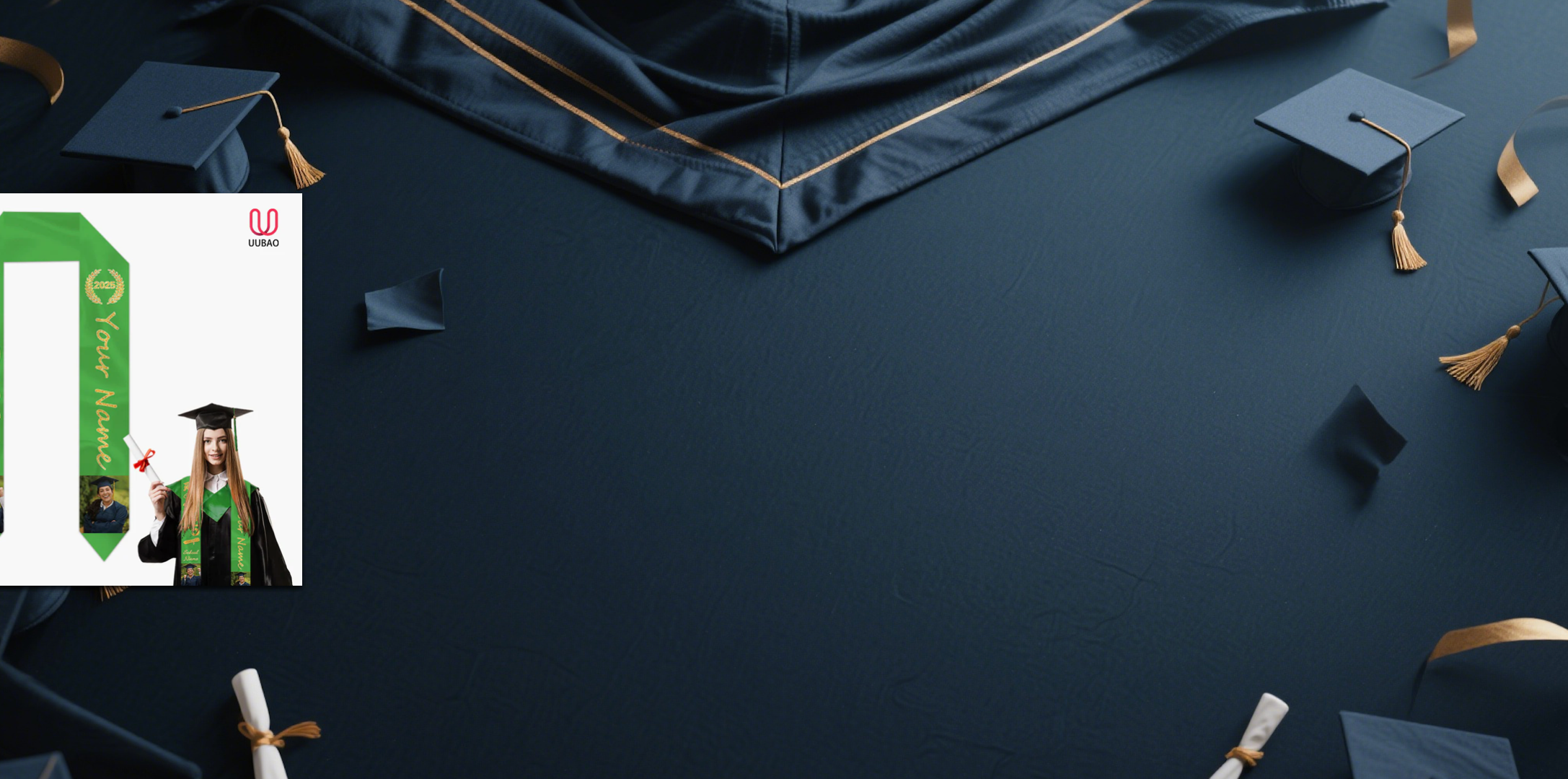 【UUBAO】Personalized Photo and Name Graduation Stole for Class of 2025: A Unique Commemoration