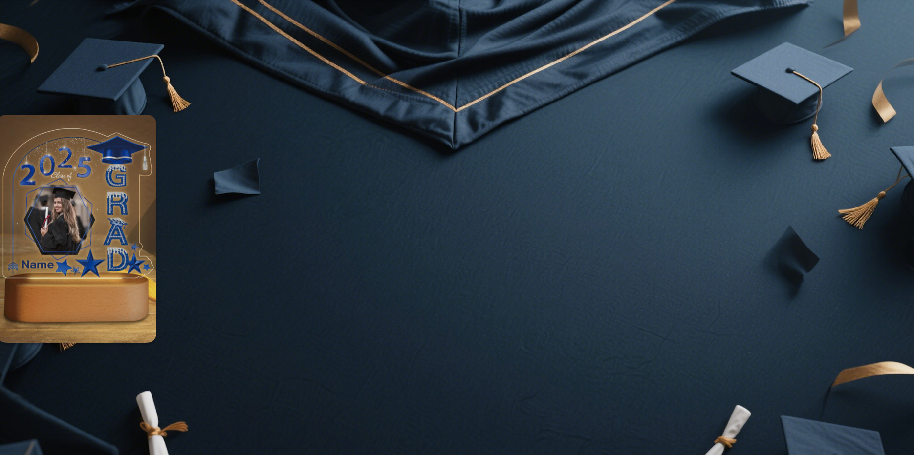 Celebrate 2025 Graduation with Personalized Photo & Name Night Lights!