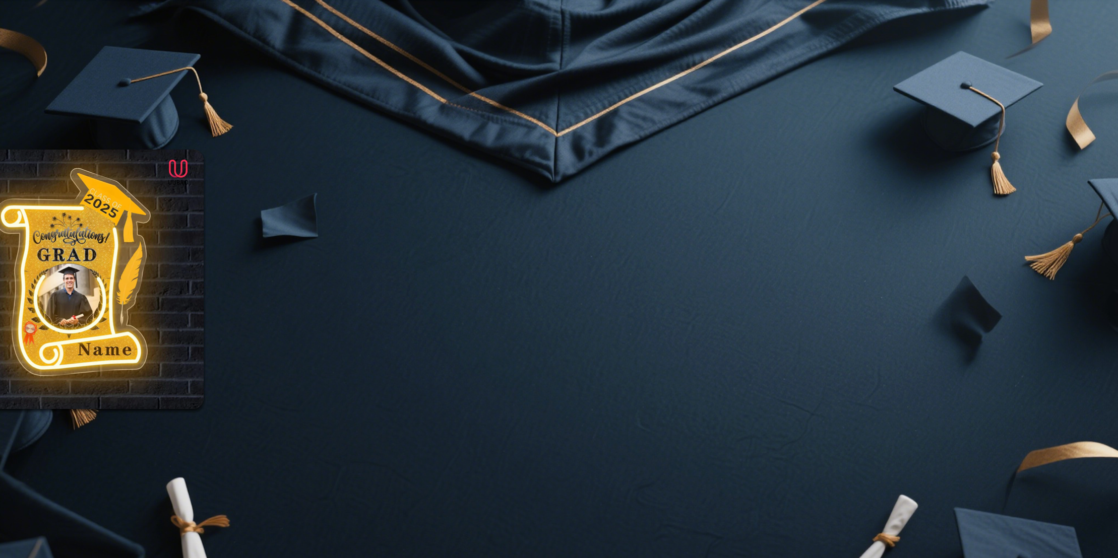 【UUBAO】2025 Graduation Neon Signs: Personalize with Photos and Names