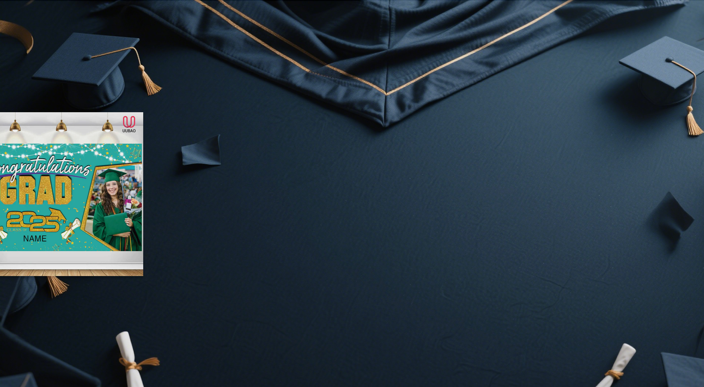 【UUBAO】Customizable Photos and Names: The Perfect 2025 Graduation Banner