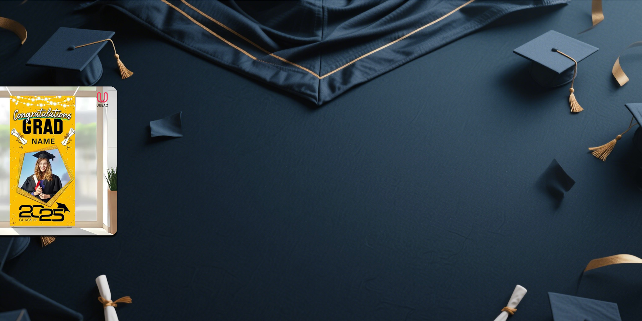 【UUBAO】Customizable Photo & Name Graduation Banners for 2025: A Perfect Celebration Accessory