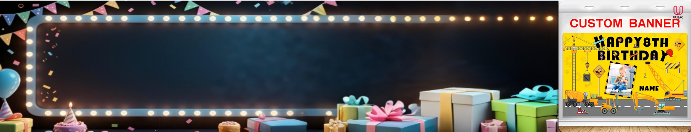 【UUBAO】 Customizable Name and Photo Birthday Banners: The Ultimate Party Decoration