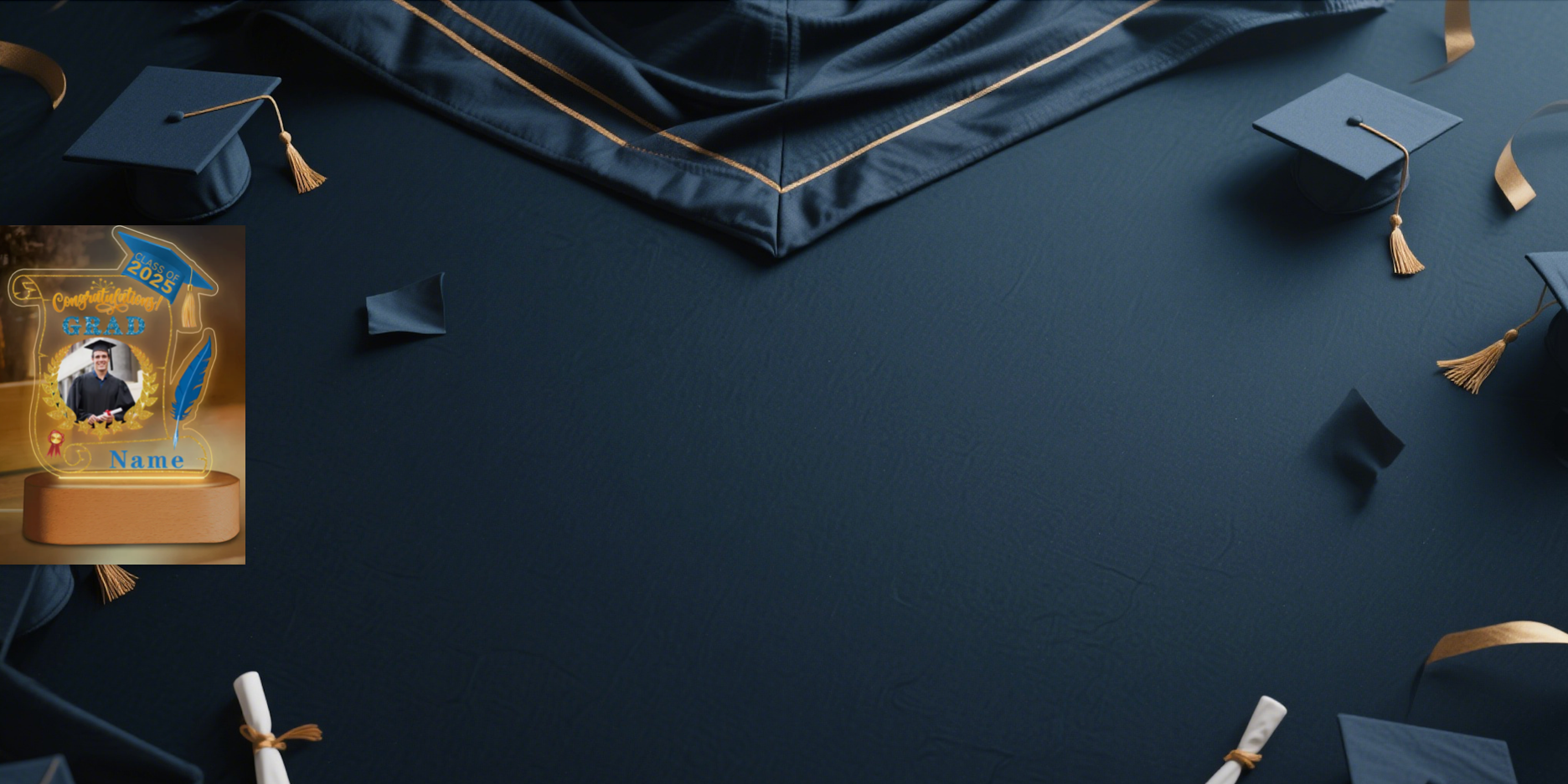 Personalized 2025 Graduation Night Light: A Unique Gift with Photos and Names