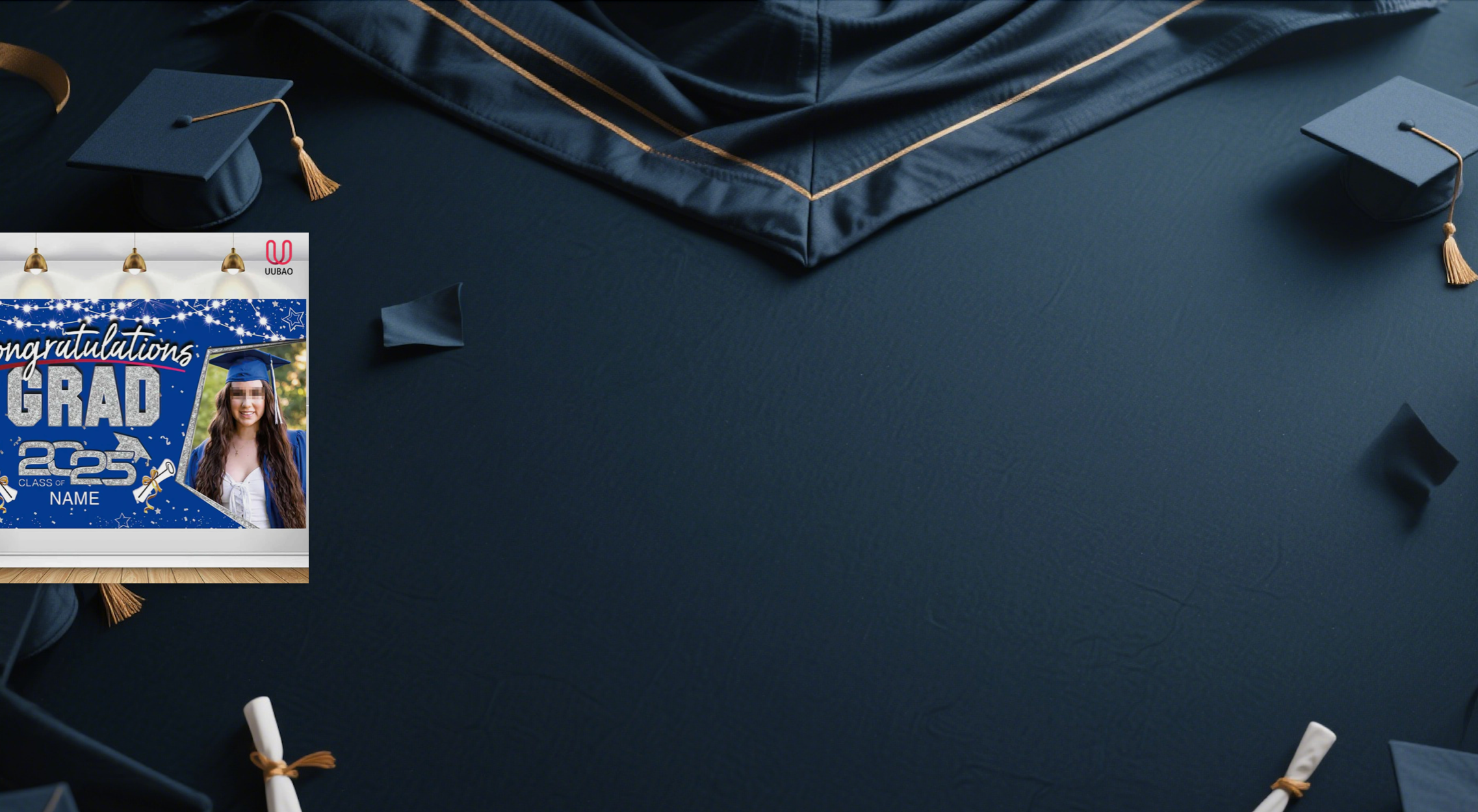 【UUBAO】Customizable 2025 Graduation Banners: Add Photos and Names for a Unique Celebration!