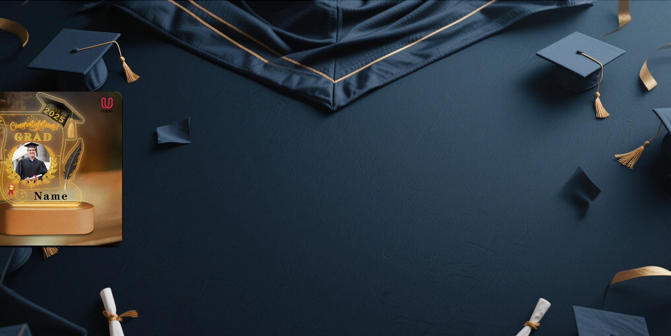 【UUBAO】2025 Graduation Night Light: Customizable with Photos and Names