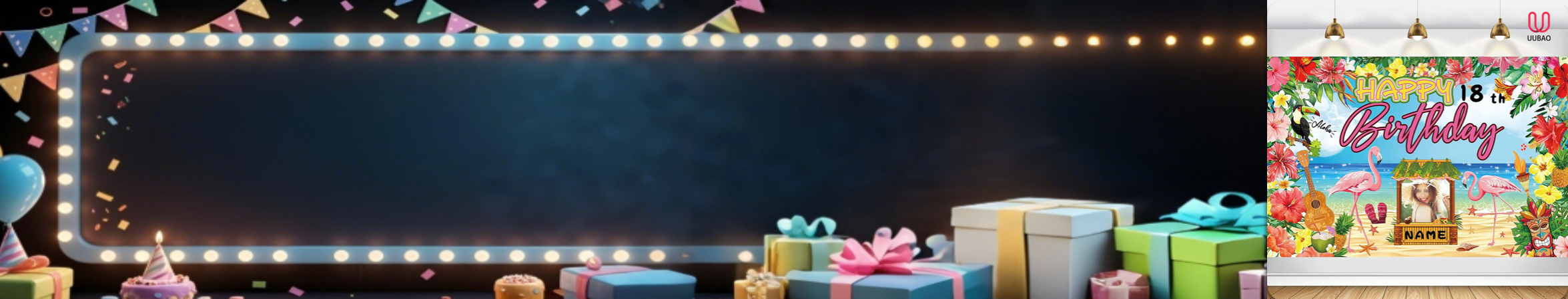 【UUBAO】Customizable Name and Photo Happy Birthday Banners: The Perfect Party Essential
