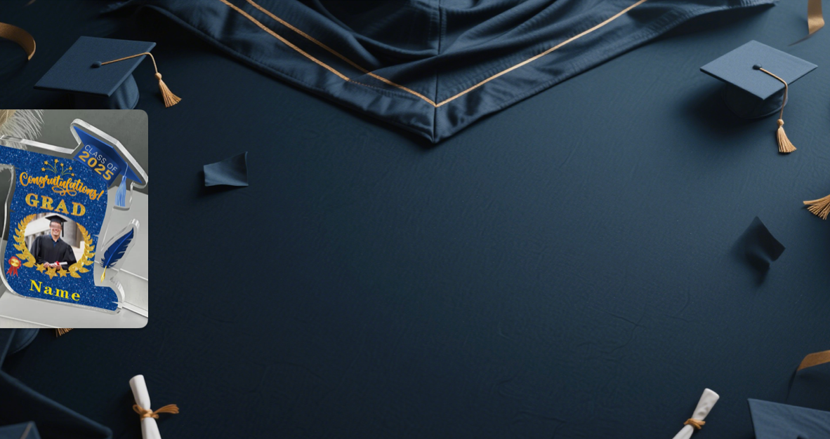 【UUBAO】Personalize Your Graduation Memory: 2025 Graduation Acrylic Plaque with Custom Photo and Name