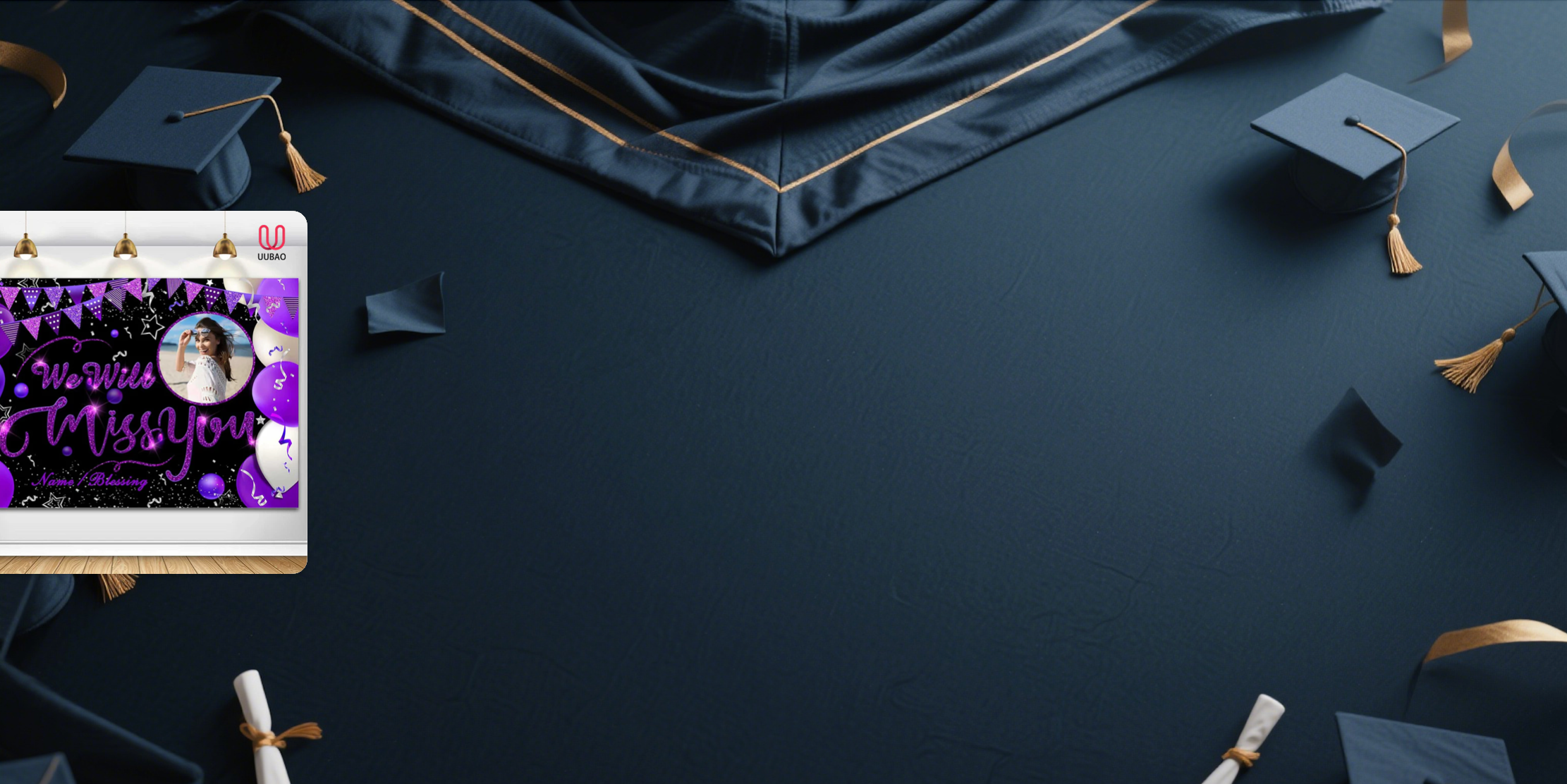 【UUBAO】2025 Graduation Banners: Customize with Photos and Names for Unforgettable Farewells