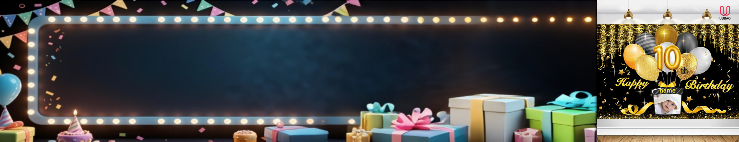 【UUBAO】Customizable Name and Photo Birthday Banners: The Perfect Party Decoration