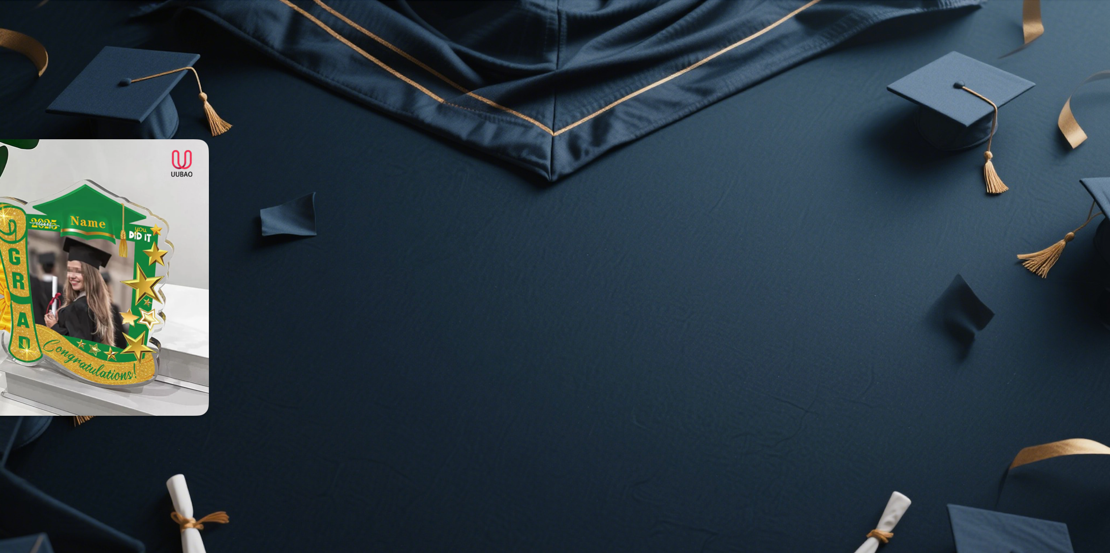 【UUBAO】Customizable Photo and Name 2025 Graduation Acrylic Plaque: A Cherished Keepsake