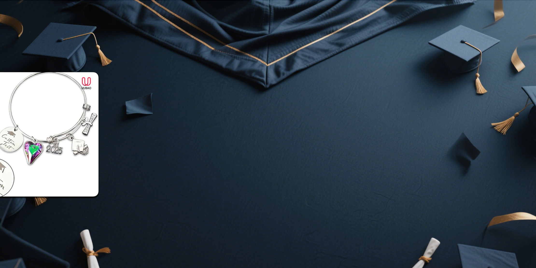 【UUBAO】Customizable Name and Heartfelt Wishes: The 2025 Graduation Bracelet You Need!