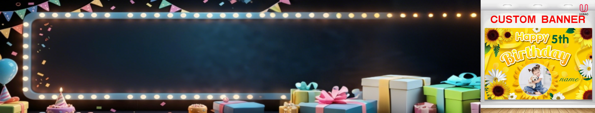 【UUBAO】Customizable Name and Photo Birthday Banners: The Perfect Party Decoration