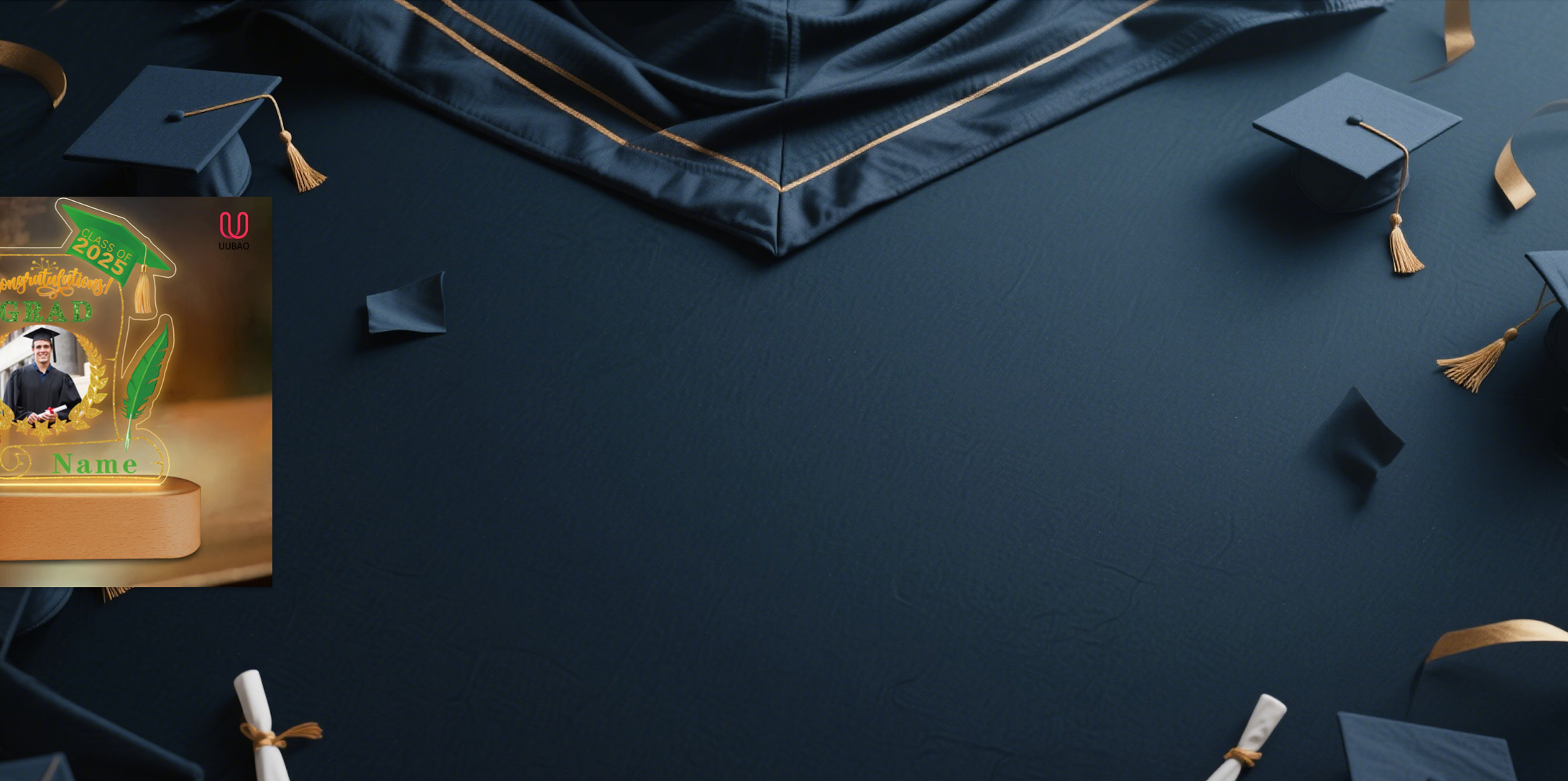 【UUBAO】2025 Graduation Customizable Photo & Name Night Light: A Cherished Keepsake