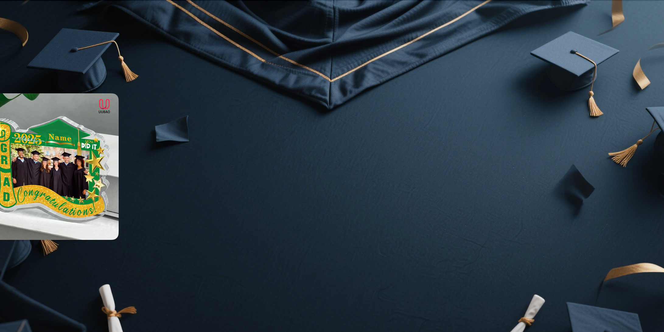 【UUBAO】Customizable 2025 Graduation Acrylic Plaque with Photo and Name: A Cherished Keepsake