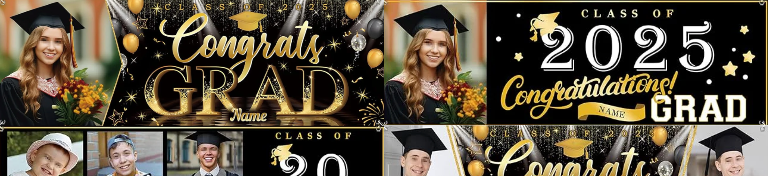 Celebrate the Class of 2025 with Customizable Graduation Banners!