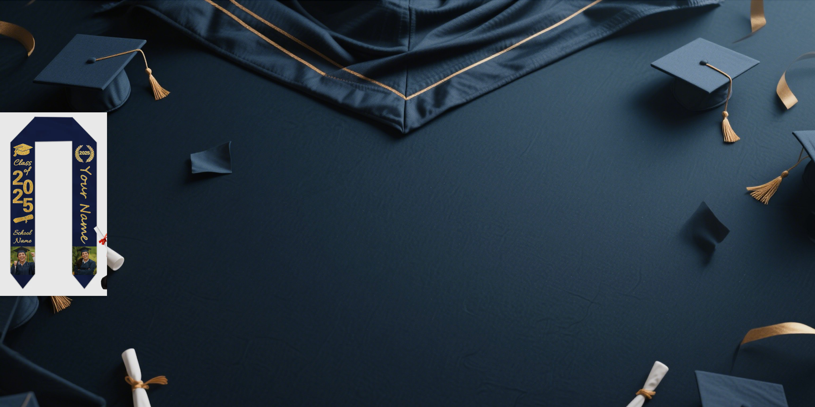 Unveiling the 2025 Graduation Essential: Personalized Photo & Name Graduation Stole