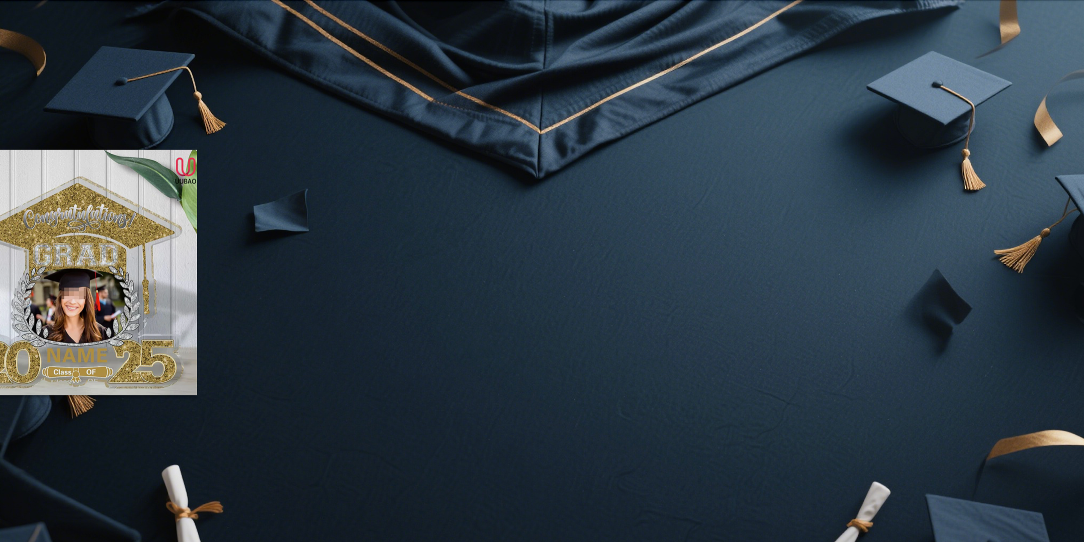 【UUBAO】2025 Customizable Photo and Name Graduation Night Light: A Cherished Keepsake