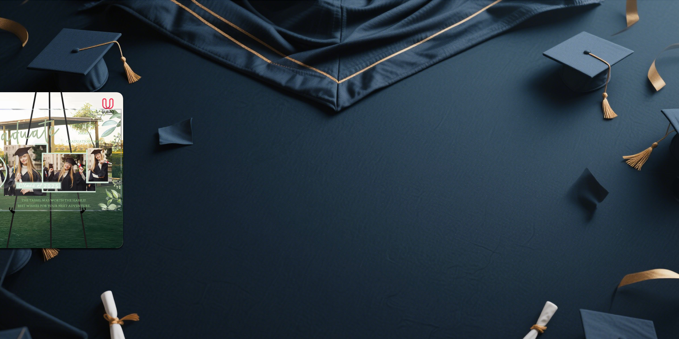 【UUBAO】Customized Photo and Name Graduation Welcome Sign for 2025: A Perfect Party Decoration