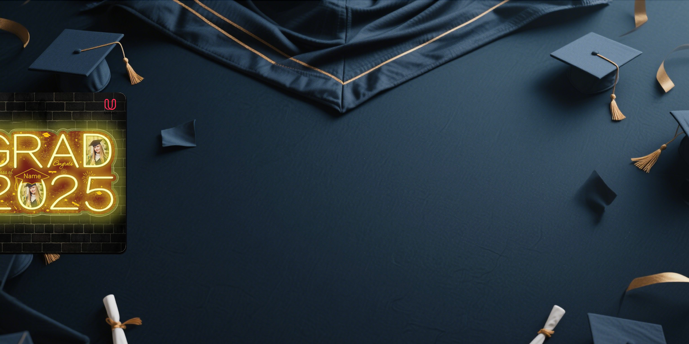 【UUBAO】Customizable Photo and Name 2025 Graduation Neon Sign: A Unique Keepsake