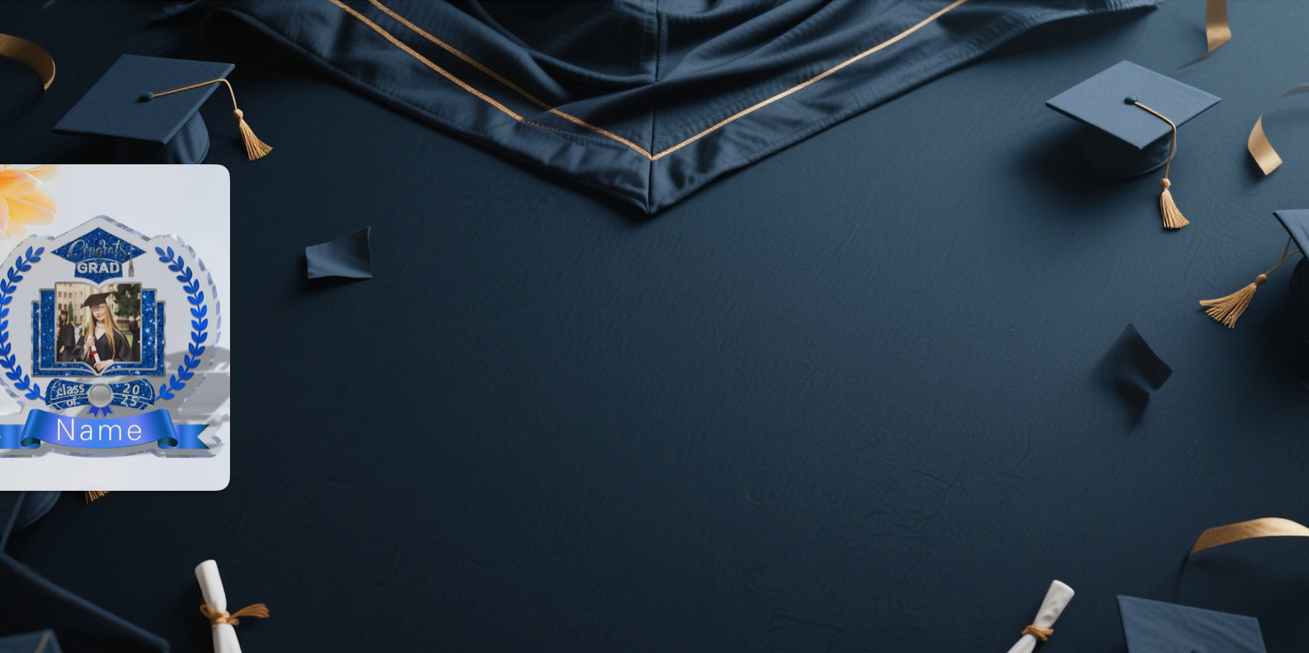 Celebrate 2025 Graduation with Customizable Photo and Name Acrylic Plaques