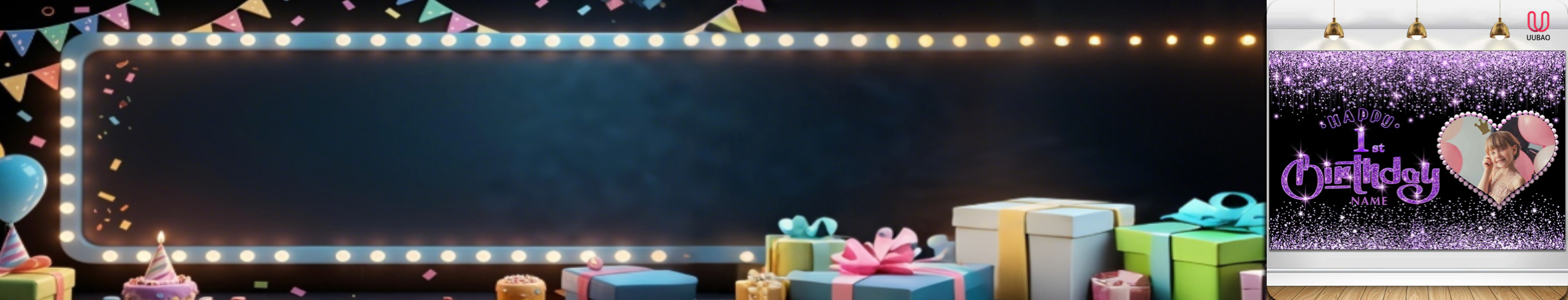【UUBAO】Customizable Name and Photo Birthday Banners: Make Your Celebration Unforgettable!
