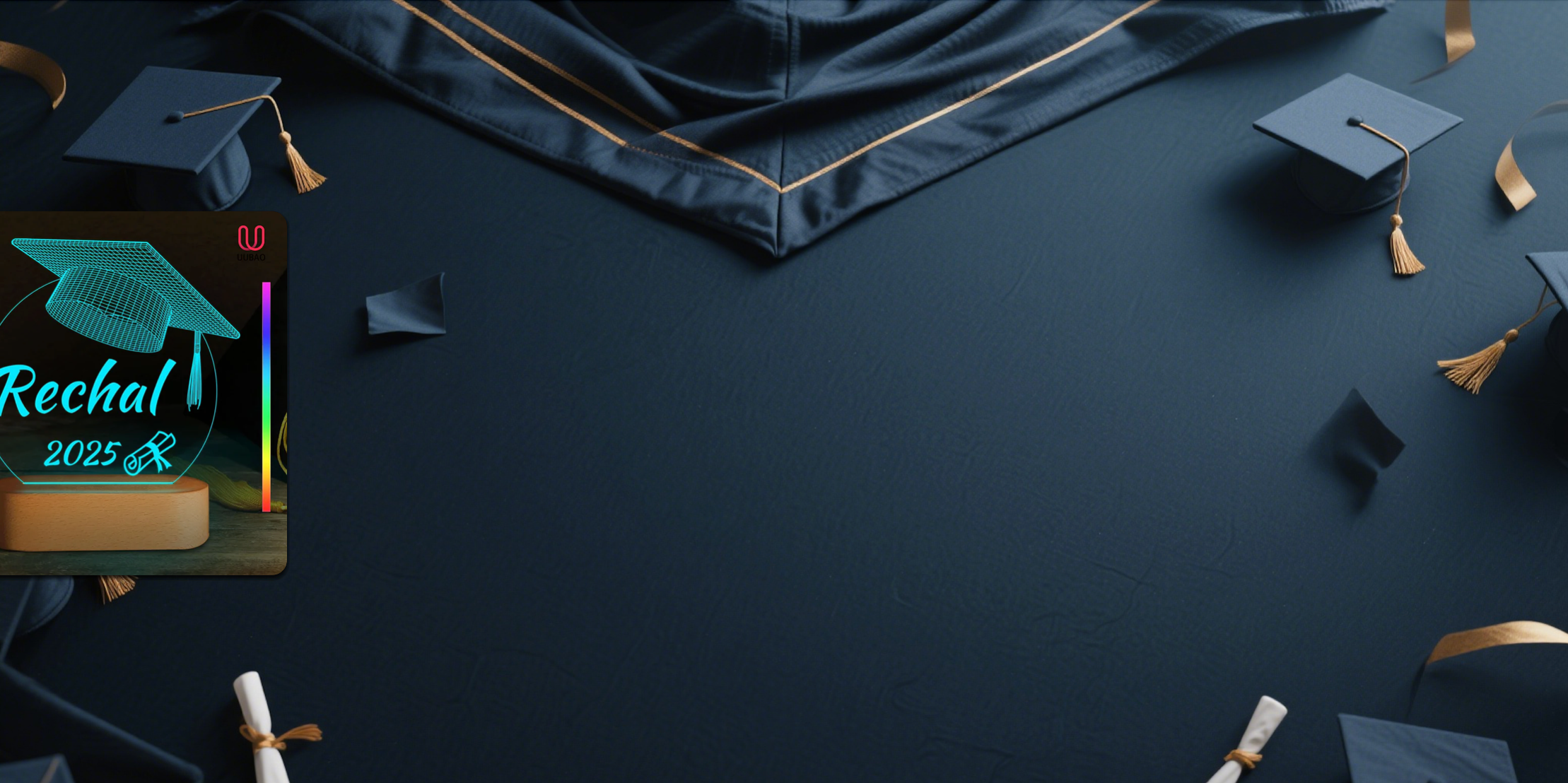 【UUBAO】Customizable Photo & Name Graduation Night Light for 2025: A Unique Gift for the Class of 2025