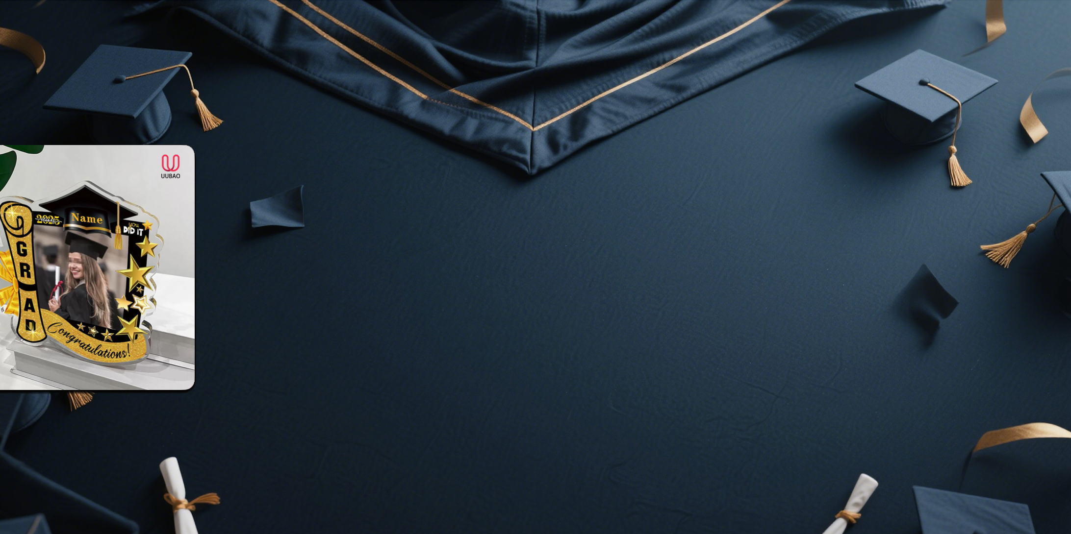 【UUBAO】Customizable Photo and Name 2025 Graduation Acrylic Plaque: A Cherished Keepsake