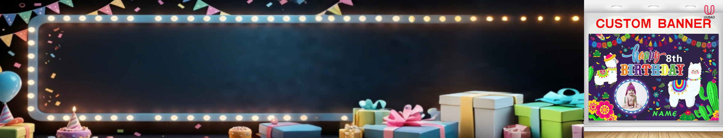 【UUBAO】Customizable Name and Photo Birthday Banners: The Perfect Party Decoration