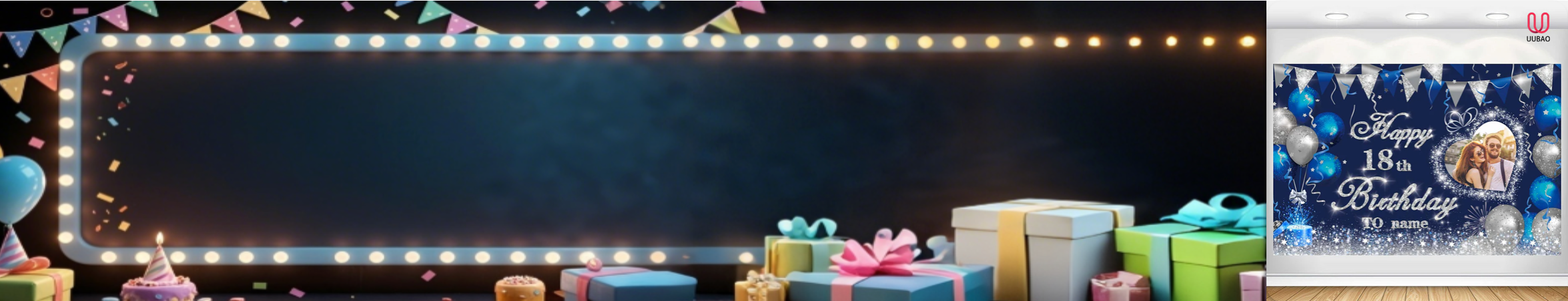 【UUBAO】Customizable Name and Photo Birthday Banners: The Perfect Party Decor!