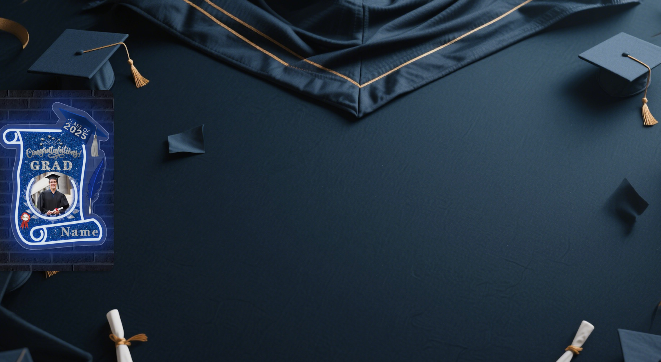 【UUBAO】Customizable Photo & Name Graduation LED Neon Sign for Class of 2025: A Shining Keepsake