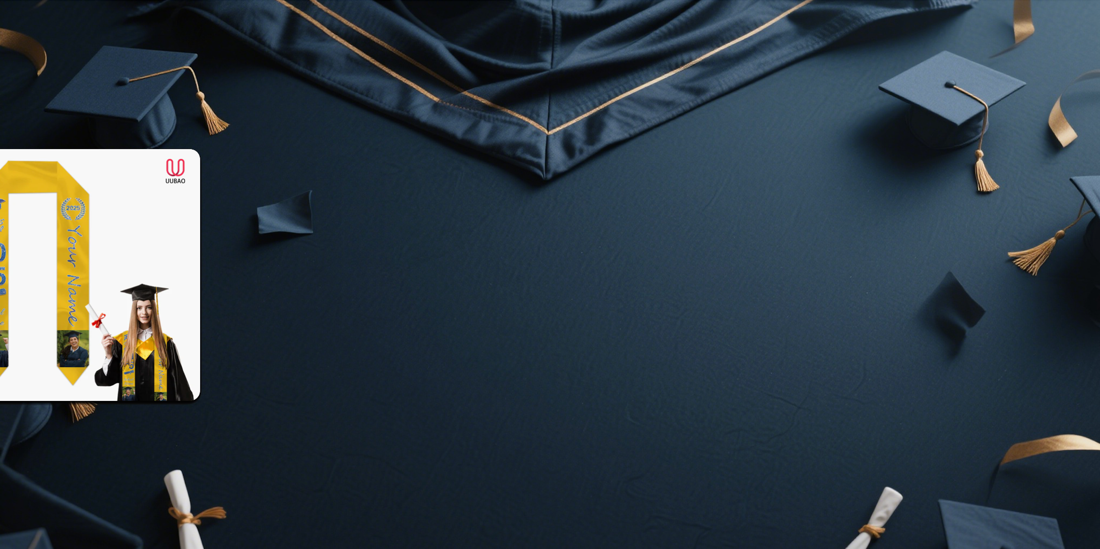 【UUBAO】Customizable Photo and Name Graduation Stole for Class of 2025: A Unique Commemoration