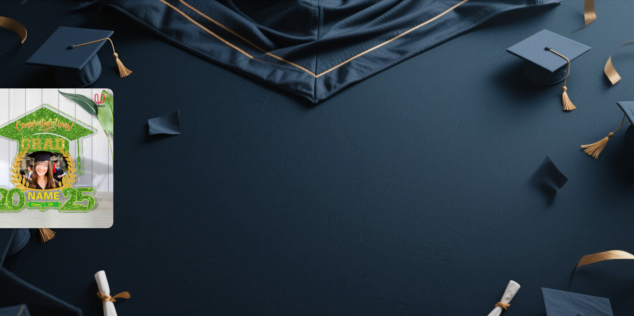 【UUBAO】2025 Graduation Acrylic Plaque: Customizable with Photos and Names